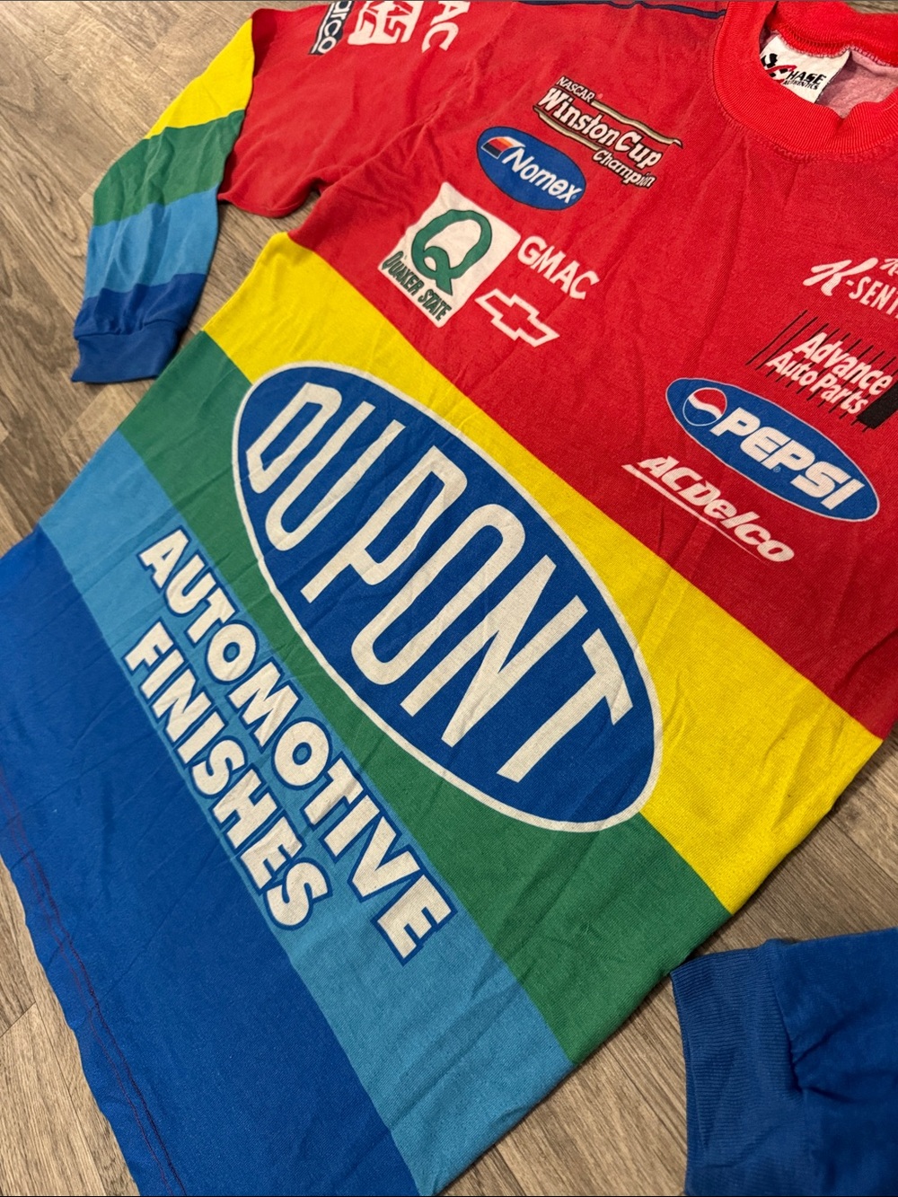 Vintage 90’s Chase Authentics Jeff Gordon NASCAR long sleeve shirt men’s sz L - Picture 6 of 15